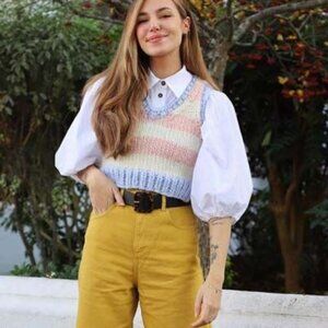GANNI Cotton Poplin Shirt in White